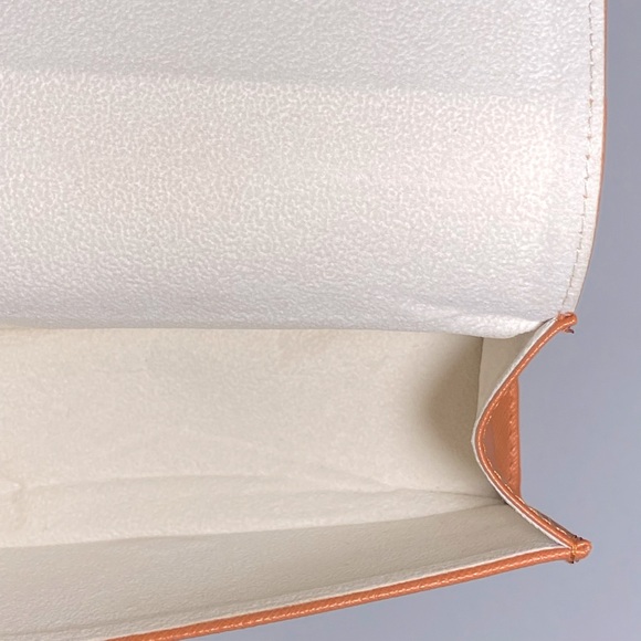 Tory Burch Saffiano Leather Sunglasses Eyeglasses Case Gold Logo with Pouch - Picture 12 of 15